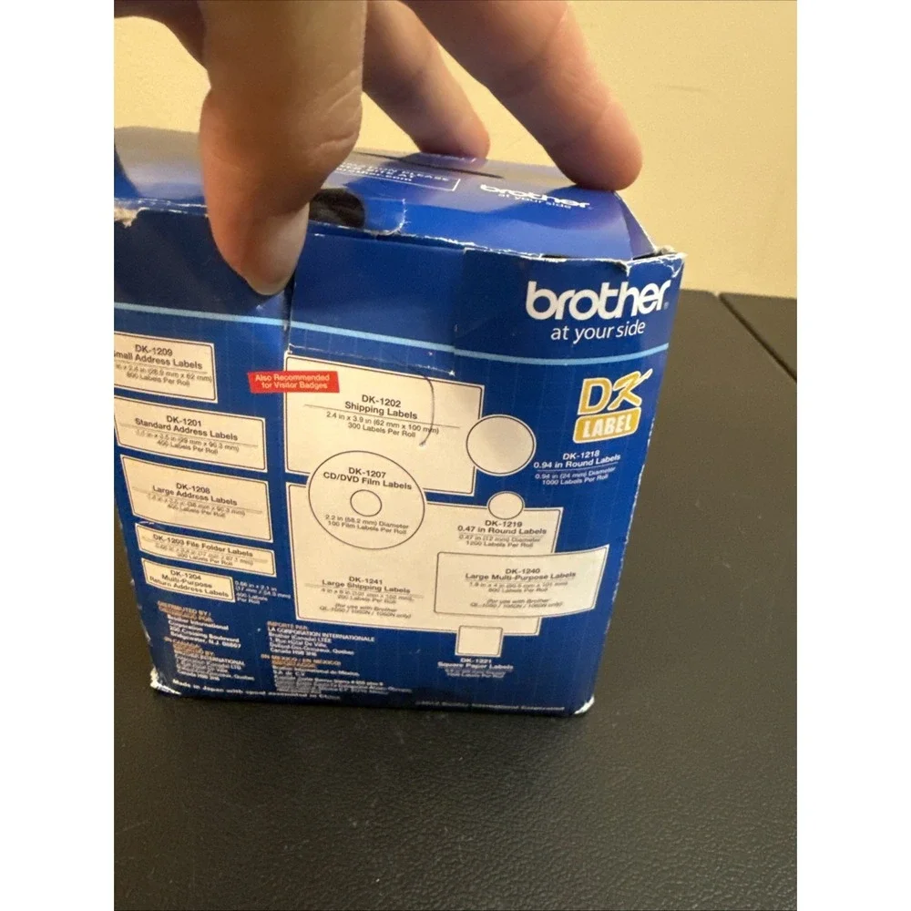 Brother DK-2205 Label Printer Labels Black On White 2.4